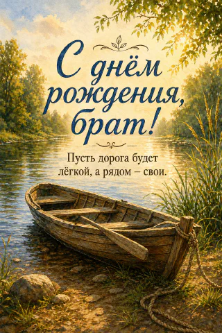 Деревянная лодка на берегу летней реки среди зелени