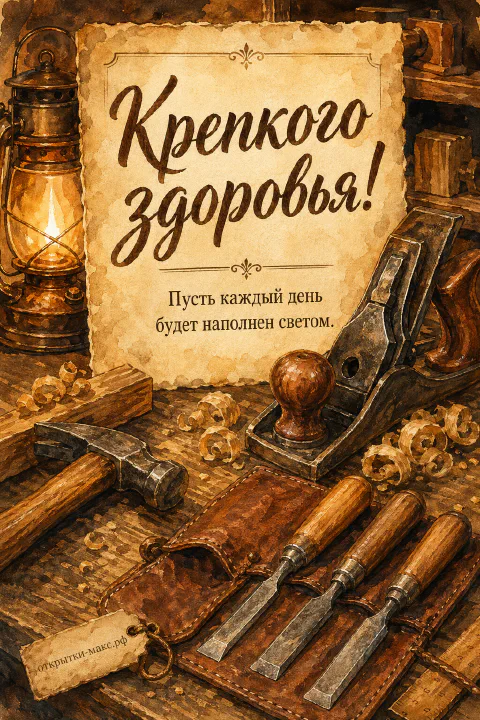 Рубанок, стамески и молоток на деревянном верстаке с кудрявой стружкой