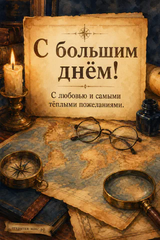 Старинная карта мира с компасом, лупой, круглыми очками и свечой на деревянном столе