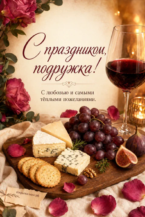 Бокал красного вина с сырной доской, виноградом, инжиром и крекерами на деревянной доске