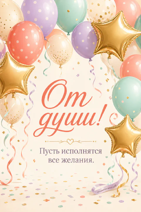 Пастельные воздушные шары в горошек и золотые звёзды из фольги с конфетти
