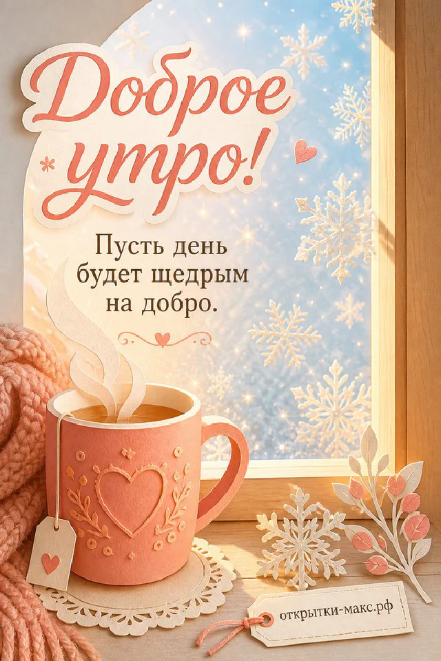 Чашка чая на блюдце с печеньем, ветка белой магнолии и конверт с голубым бантом на нежно-голубой ткани — вариант 3