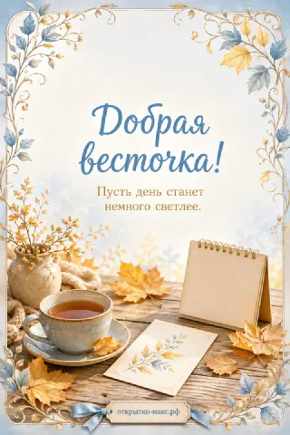 Чашка чая с блюдцем среди золотых осенних листьев и блокнота с листовой открыткой