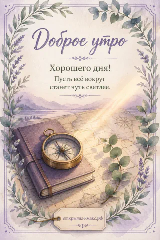 Латунный компас и блокнот на старой географической карте с ветками эвкалипта