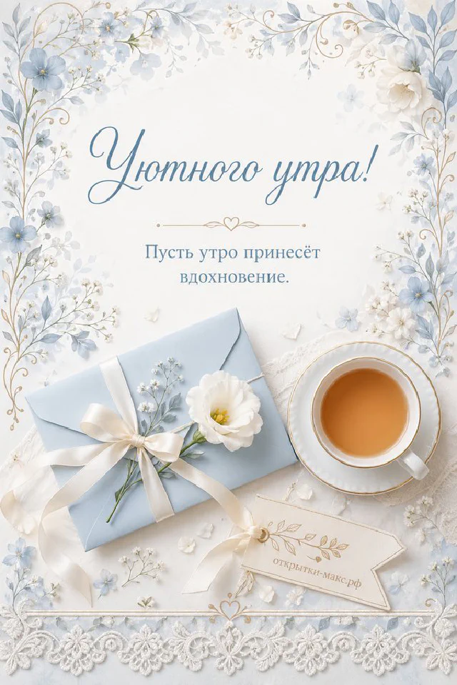 Бумажная открытка с букетом лаванды, миска свежей клубники и круглое печенье на лавандовом подносе — вариант 2