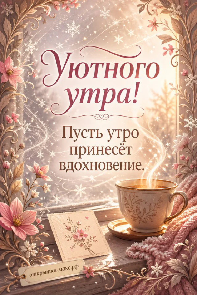 Бумажная открытка с букетом лаванды, миска свежей клубники и круглое печенье на лавандовом подносе — вариант 4