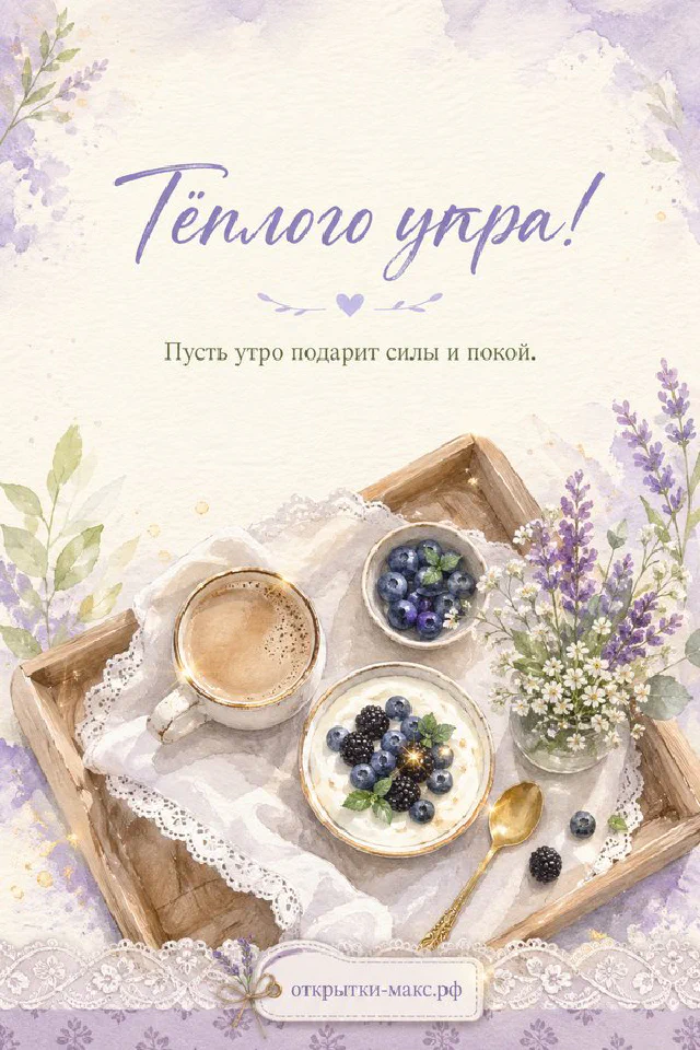 Открытка с объёмными бумажными цветами пудрово-розового цвета по углам декоративной рамки на бежевом фоне — вариант 4