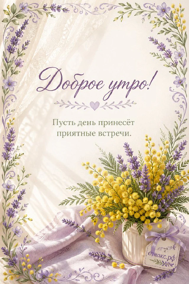 Рыжий кот лежит на клетчатом пледе рядом с чашкой чая с ромашкой и зелёными листьями на светлом фоне — вариант 2