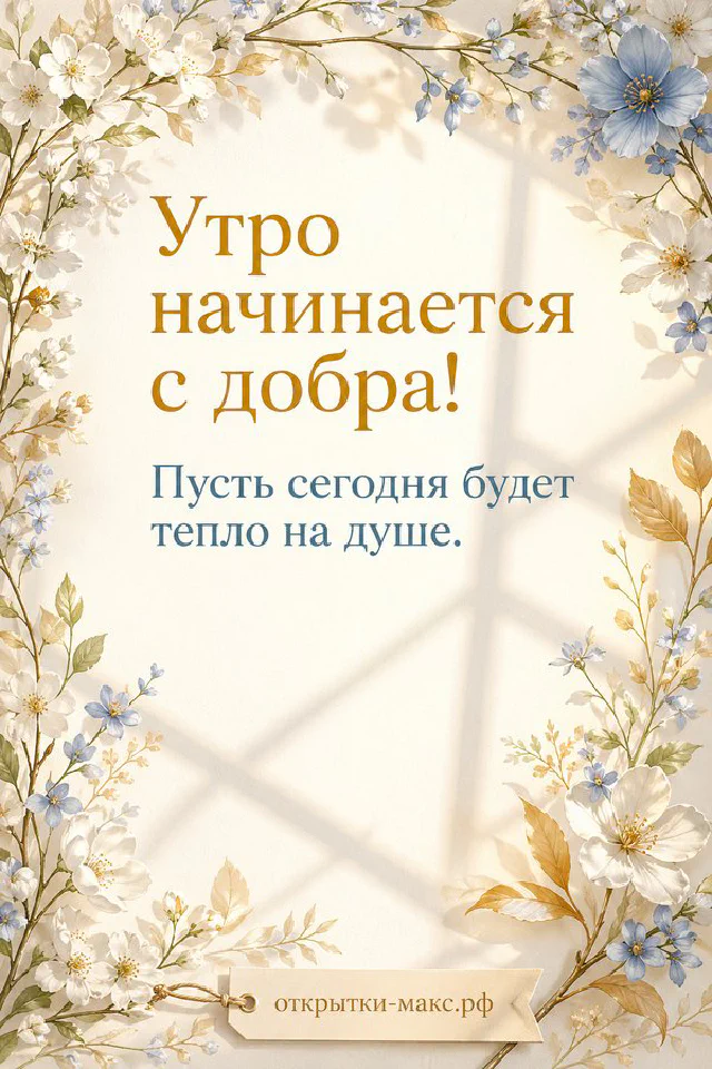 Белая свеча с льняной перевязью на ткани, рядом белые цветы и листья в голубой акварельной рамке — вариант 3