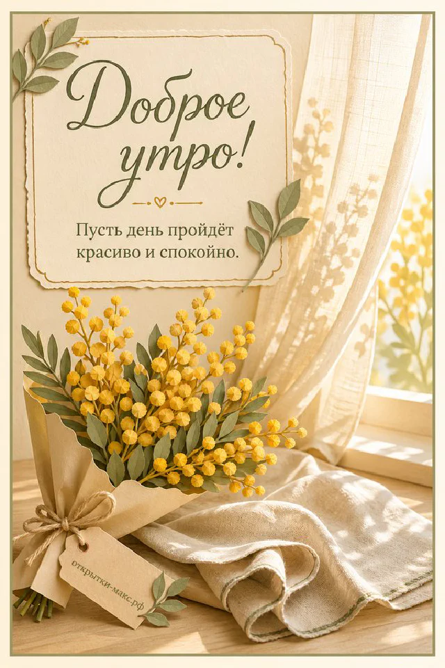 Чашка тёмного чая с паром стоит на книге в кожаном переплёте, рядом веточка эвкалипта, за окном утренний туман — вариант 2