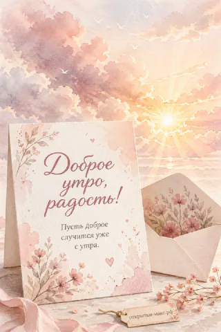 Чистая светлая композиция с конвертом и утренним букетом