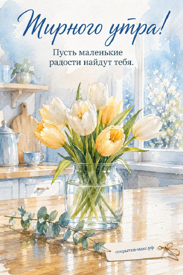 Белая чашка чая, рядом раскрытый светло-сиреневый конверт с веткой лаванды и подвешенной биркой, сухие веточки лаванды — вариант 3