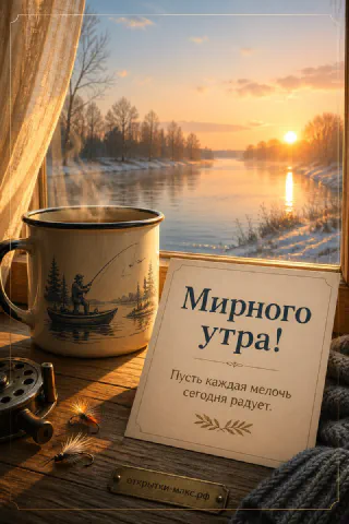 Лесная тропинка в тумане и первые лучи солнца