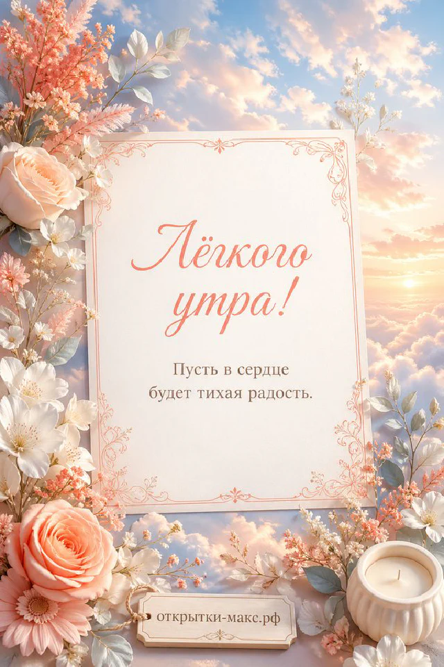 Чашка чая на книге у окна со снежинками и гирляндой среди розовых цветов — вариант 6