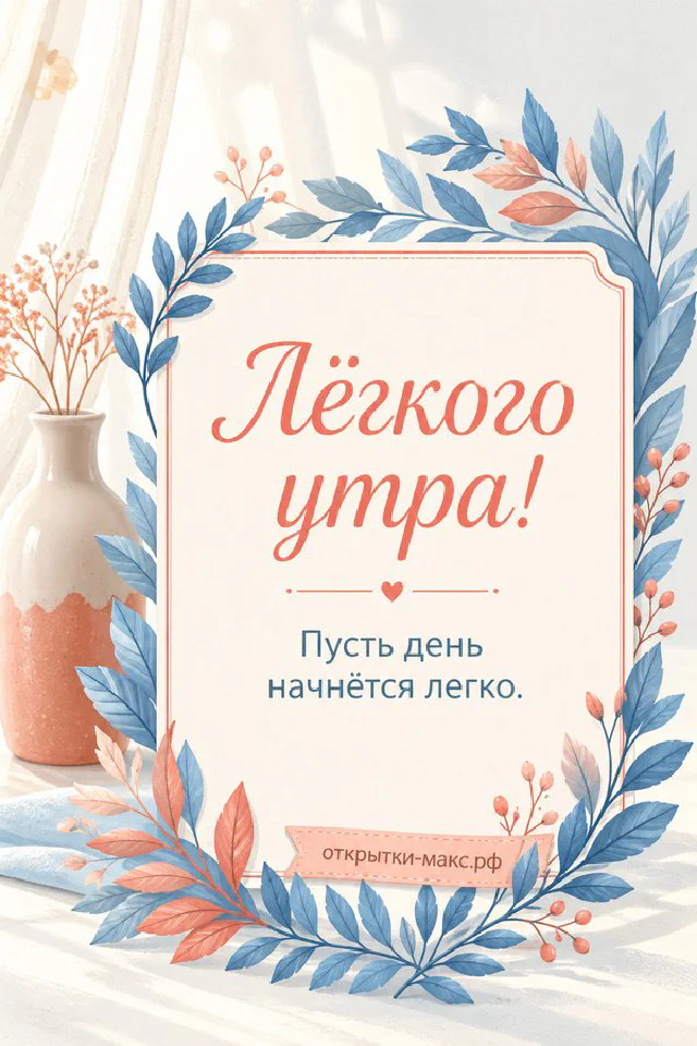 Розовый чайник с растительной росписью среди кленовых листьев у окна — вариант 2
