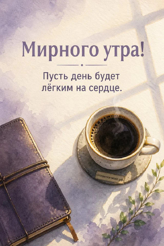 Дымящаяся чашка кофе в керамике на деревянном столе с будильником и вазой с сухоцветами у окна — вариант 2
