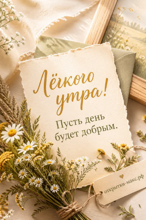 Мягкие облака на рассветном небе и светлая открытка на переднем плане