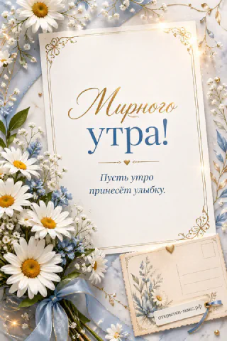 Мягкие облака на рассветном небе и светлая открытка на переднем плане