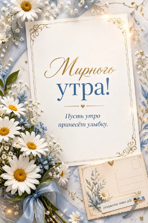 Мягкие облака на рассветном небе и светлая открытка на переднем плане
