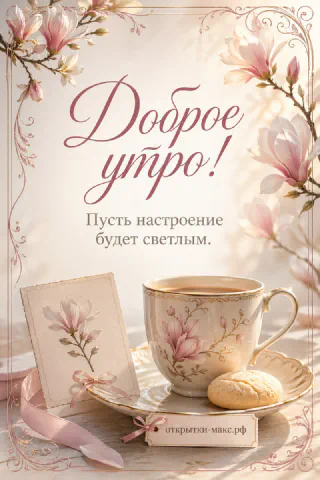 Мягкие облака на рассветном небе и светлая открытка на переднем плане