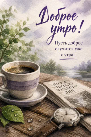 Нежная ботаническая рамка вокруг короткого пожелания