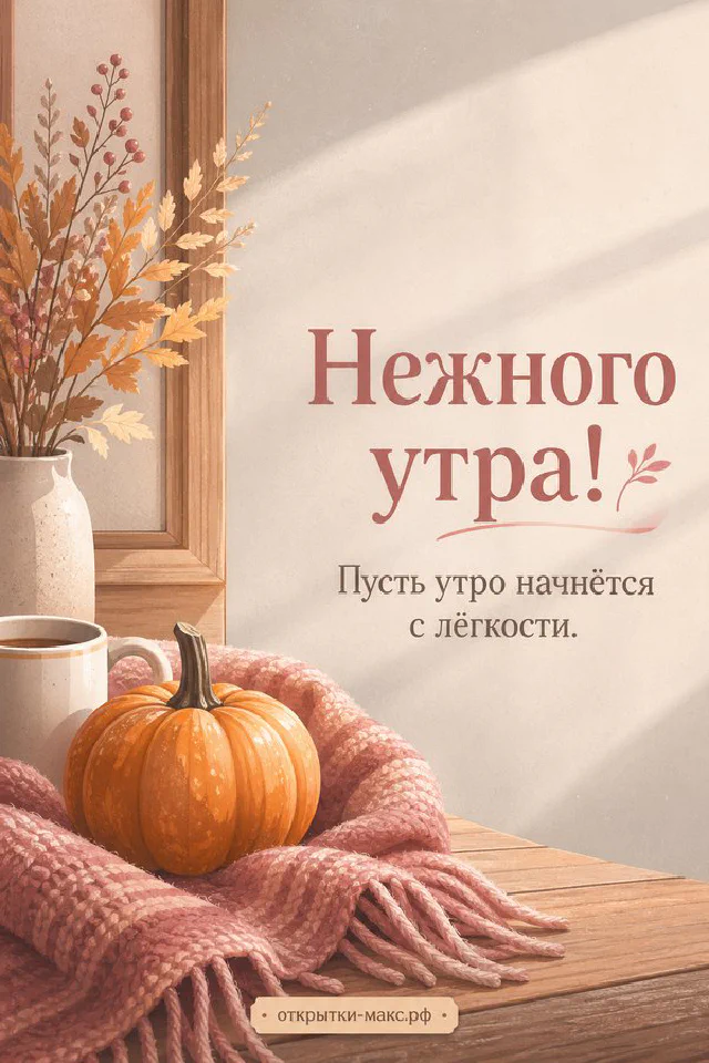 Розовая фарфоровая чашка чая на блюдце, тарелочка с макарунами и бумажный букет у окна в пастельной гамме — вариант 3