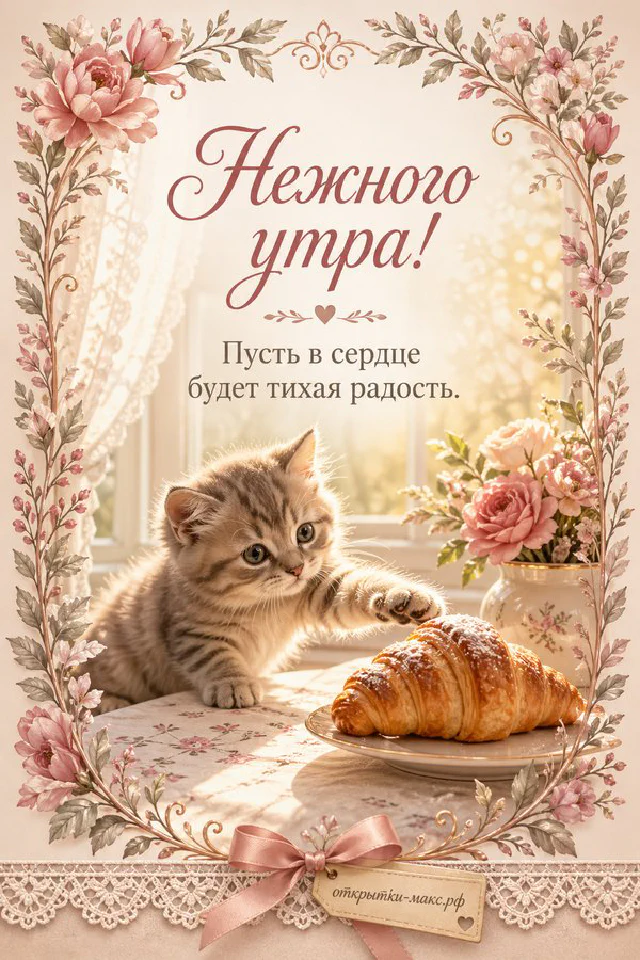 Кружка какао с маршмеллоу рядом с вязаными варежками у окна с морозным узором — вариант 4