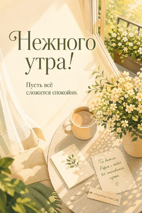 Кофе и дневник с запиской «Ты важна» на столе у окна с белыми цветами в солнечном свете