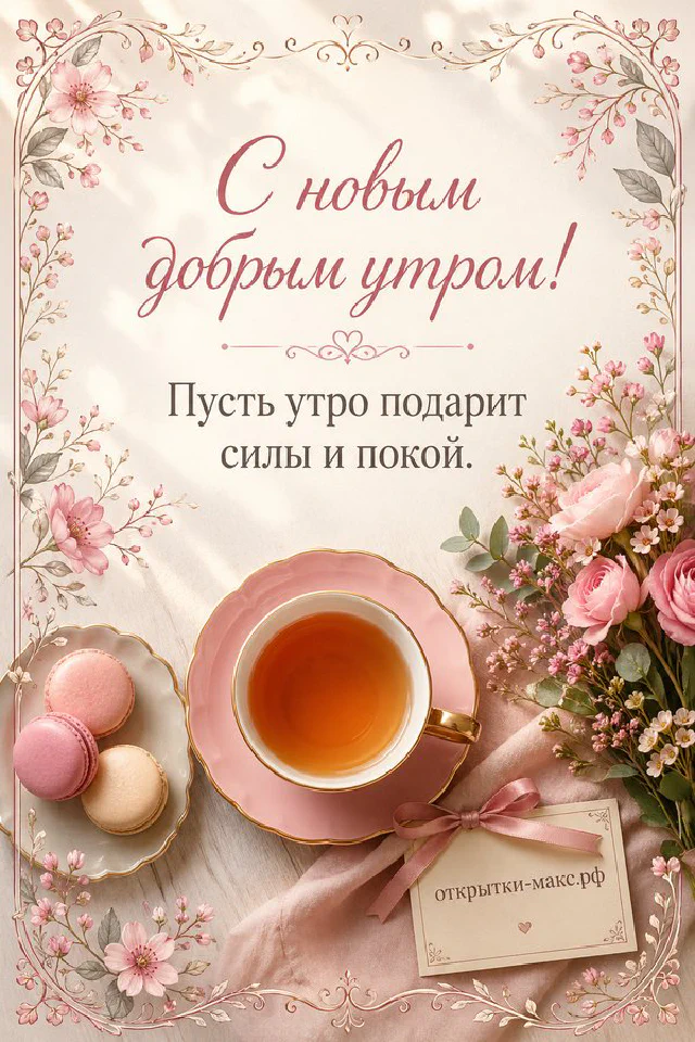 Акварельная открытка с бронзовым компасом на старинной карте, кожаным блокнотом и вазой с лавандой — вариант 2