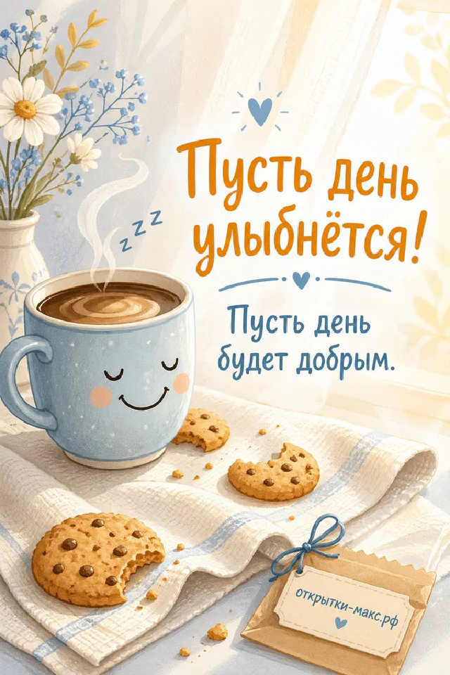 Карточка с рисунком солнца и золотые лепестки на голубом деревянном столике у окна — вариант 3