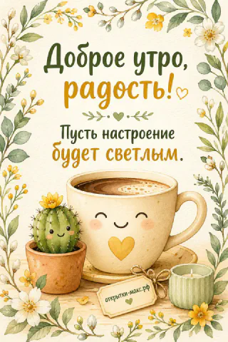 Открытка в рамке из листьев, готовая для отправки