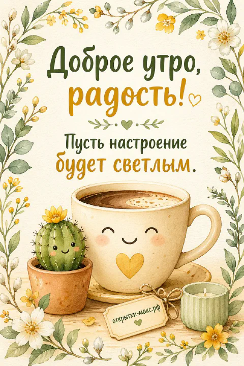 Открытка в рамке из листьев, готовая для отправки