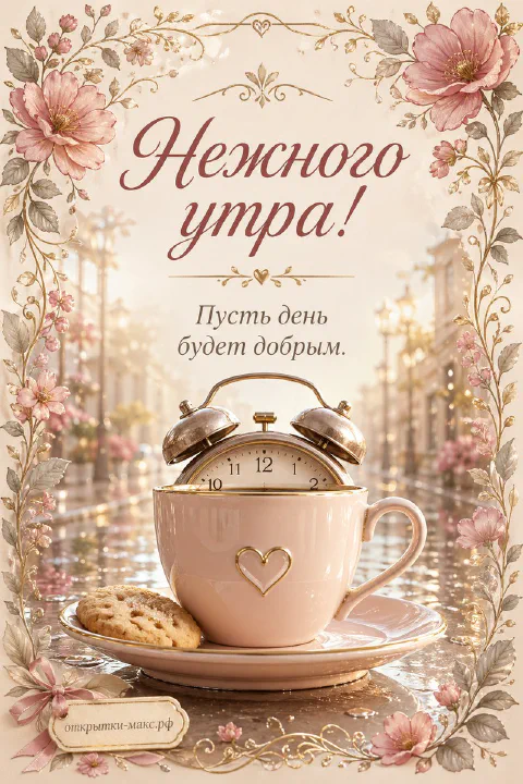 Открытка в рамке из листьев, готовая для отправки