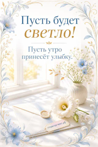 Подарочный тег на вазе с цветами и утренний свет окна