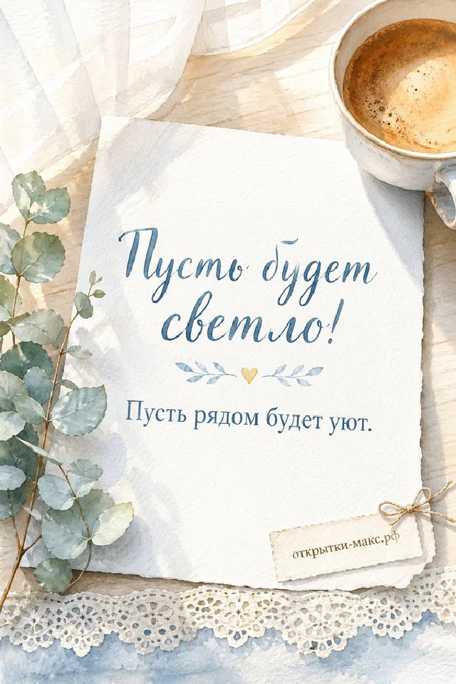 Рыжий котёнок тянется лапкой к круассану на тарелке на голубом столе, вокруг бумажная рамка из цветов — вариант 2