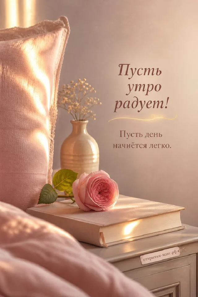 Букет белых ромашек в розовом кувшине и голубая чашка чая на льняной салфетке на солнечной кухне — вариант 4