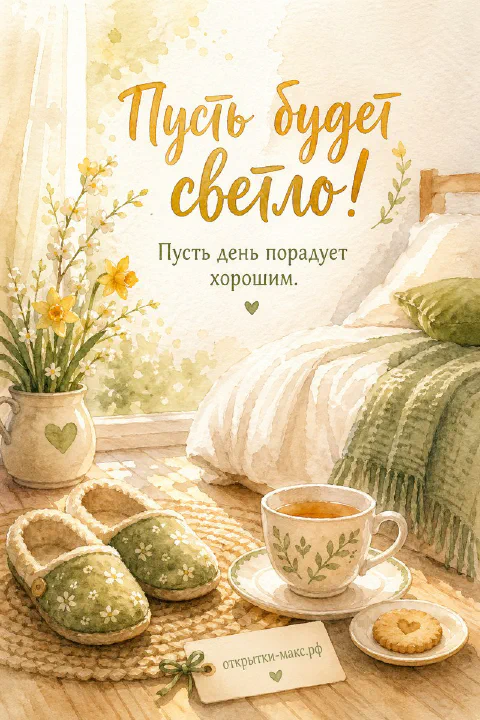 Пятничный букет на столе и солнечные блики на стене