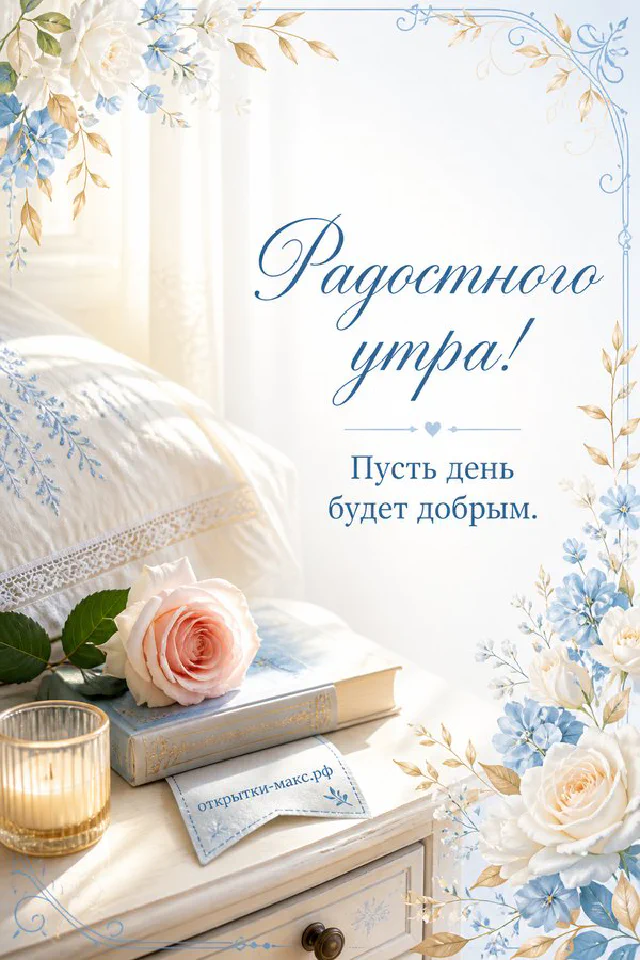 Акварельная иллюстрация: большая зелёная чашка кофе с пенкой, рядом будильник с улыбкой и рамка с цветочной картинкой — вариант 5