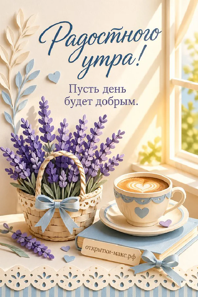 Акварельная иллюстрация: большая зелёная чашка кофе с пенкой, рядом будильник с улыбкой и рамка с цветочной картинкой — вариант 6