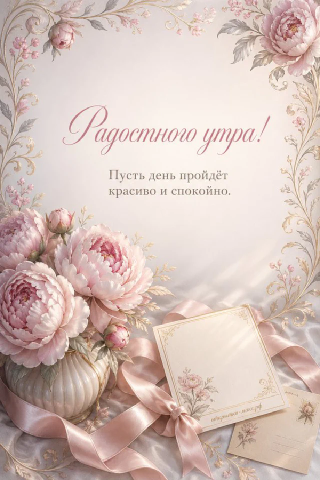 Букет персиковых и кремовых роз с гипсофилой, кремовое бумажное письмо и маленькая свеча на бледно-голубой ткани — вариант 2