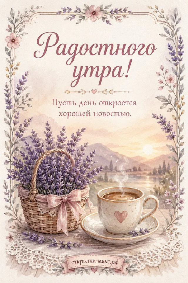 Рыжий кот лежит на вязаном бежевом пледе рядом с чашкой чая и зажжённой свечой в цветочной рамке — вариант 2