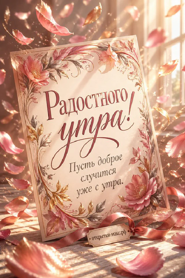 Рыжий кот лежит на клетчатом пледе рядом с чашкой чая и конвертом, голубые цветы и зимнее окно — вариант 2