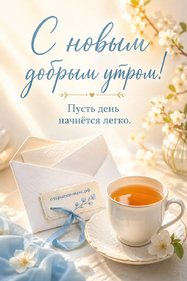 Букет кремовых роз в кувшине, две керамические чашки кофе с сердечками и записка на залитом солнцем подоконнике — вариант 2