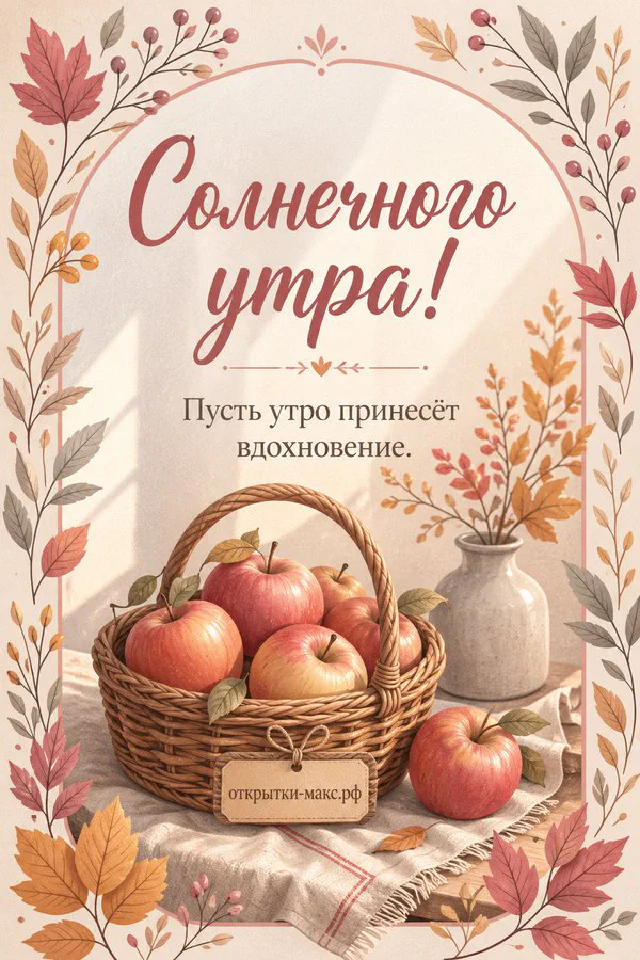 Акварельные розовые пионы и розы в белой вазе, голубые листья и цветочная рамка, открытка солнечного утра — вариант 2