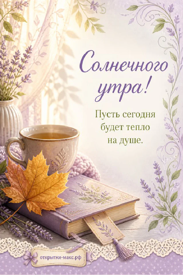 Стопка блинов с ягодами и сметаной, надпись «Солнечного утра», акварель — вариант 3