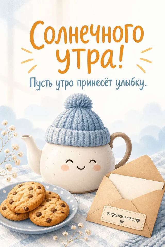 Маленькая декоративная тыква на клетчатом сиреневом шарфе в окружении веточек лаванды, чашки чая и листьев в осенней пастельной гамме — вариант 2