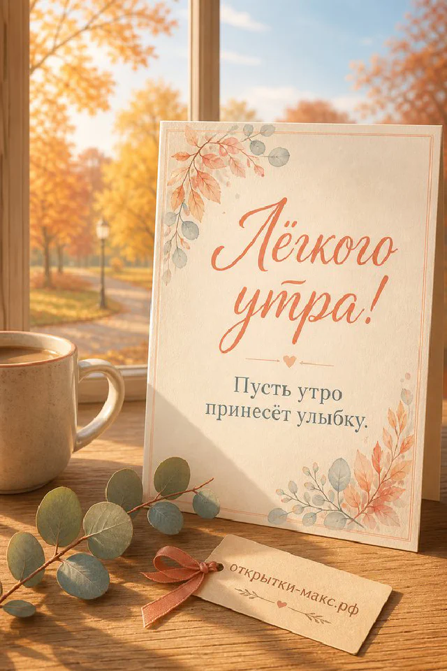 Серо-полосатый кот спит, свернувшись клубком, на синей книге, рядом небольшая открытка-конверт, по краю венок из цветов — вариант 3