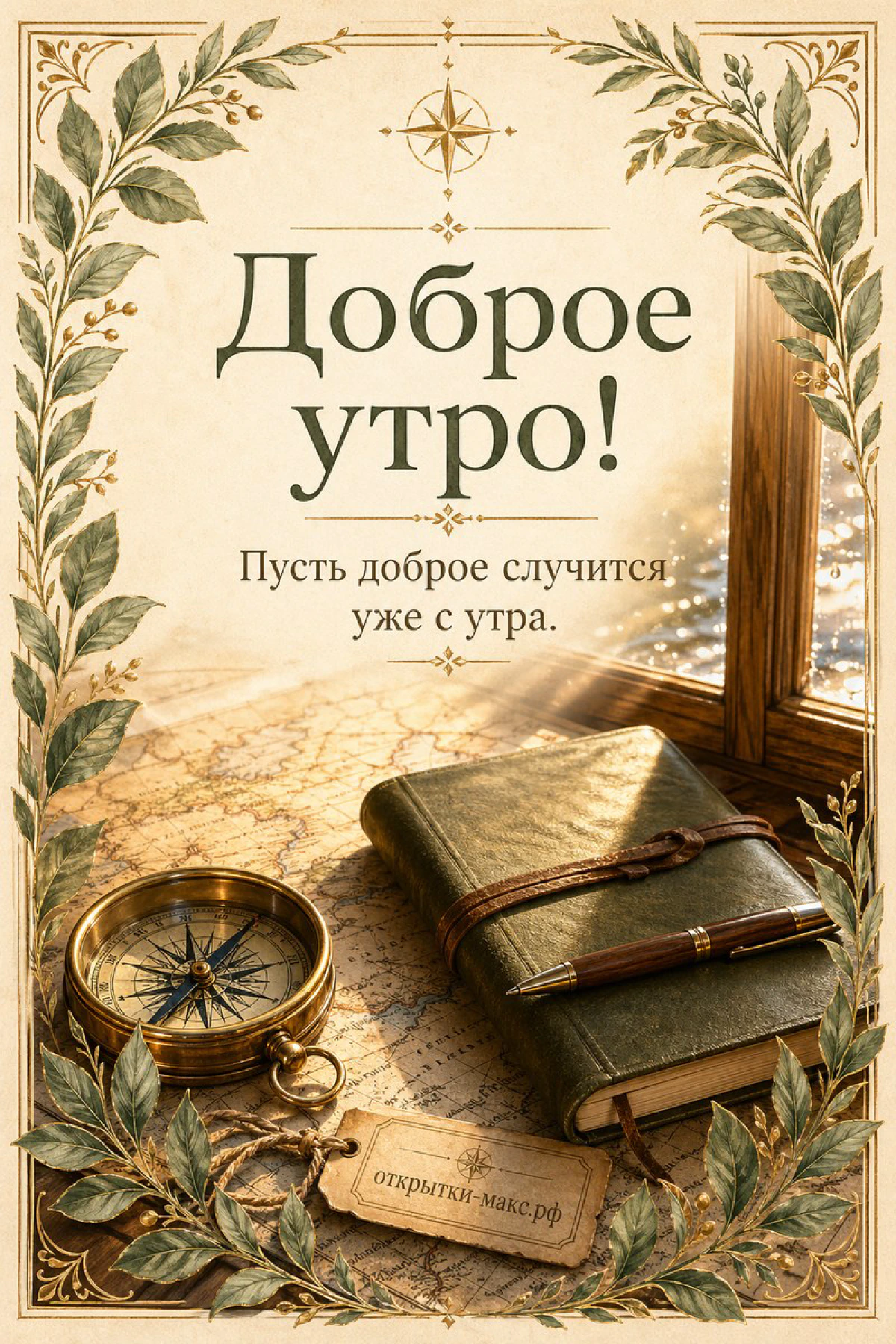 Стол у окна, свежие булочки, ягоды и теплый свет