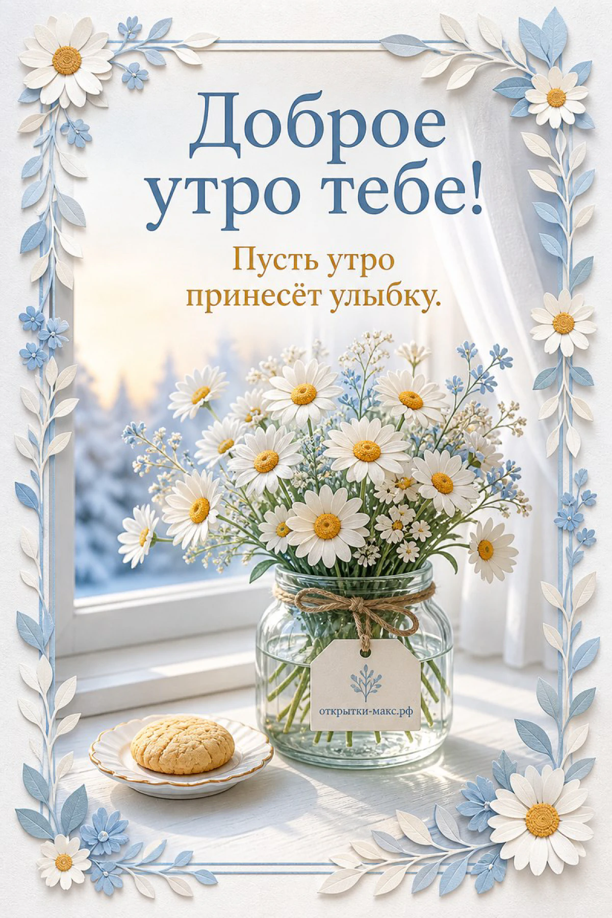 Субботний завтрак на подносе с ягодами и белой салфеткой