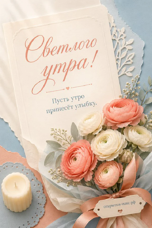 Букет в пыльно-розовых тонах с чайной розой и две керамические кружки с какао, одна в вязаном свитере с сердечком — вариант 6